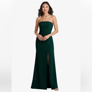 Dessy Group BB134 Crepe Bridesmaid Dress in Evergreen